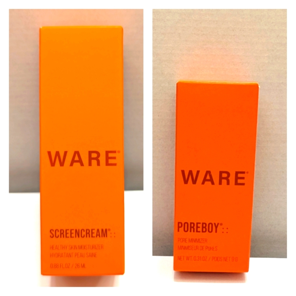 WARE Screencream Optically Enhancedmoisturizer and/or Poreboy pore minimizer NEW